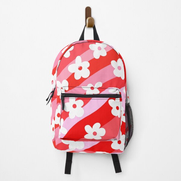 Item preview, Pink and Red, Wavy, Groovy Flowers Pattern  designed and sold by OneThreeSix.