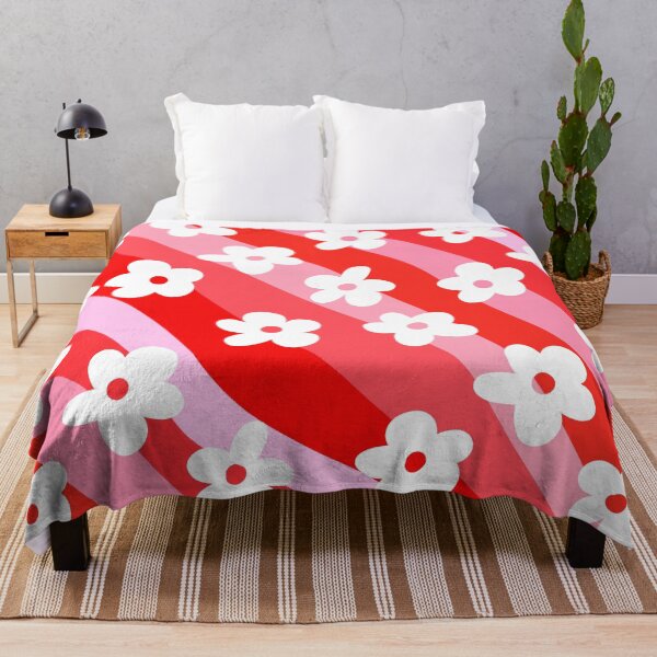 Item preview, Pink and Red, Wavy, Groovy Flowers Pattern  designed and sold by OneThreeSix.
