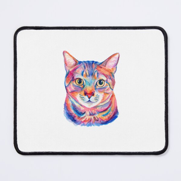 Item preview,  Orange Cat Colorful Hand painted Watercolor Portrait designed and sold by HappyNoireArt.