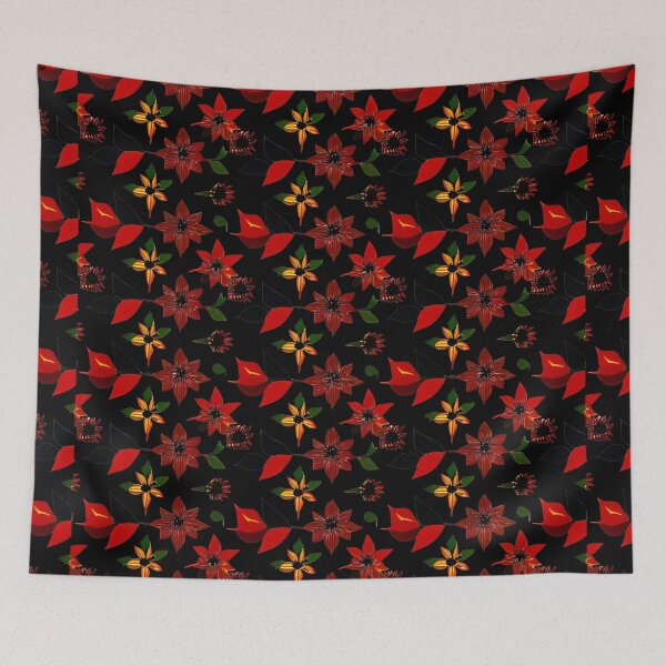 Item preview, Red Flower Seamless Pattern designed and sold by Odetee.