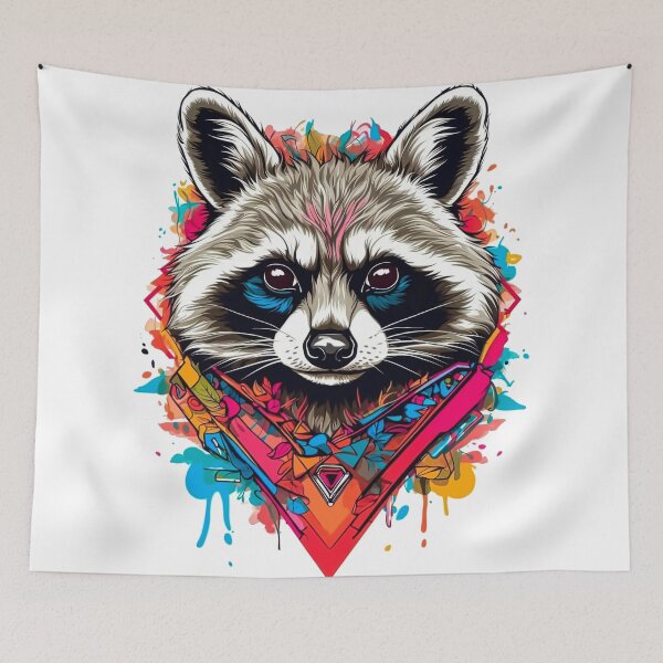 Item preview, Abstract Art Raccoon designed and sold by SharpPenguin.