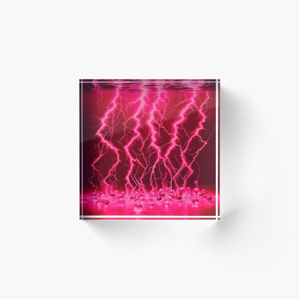 Item preview, Lightning And Marbles Underwater - Bright Pink Abstract designed and sold by LangfordVenfour.