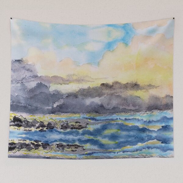 Item preview, Storm Blowing In - Watercolor Painting by TSteele.Art designed and sold by TSteeleArt.