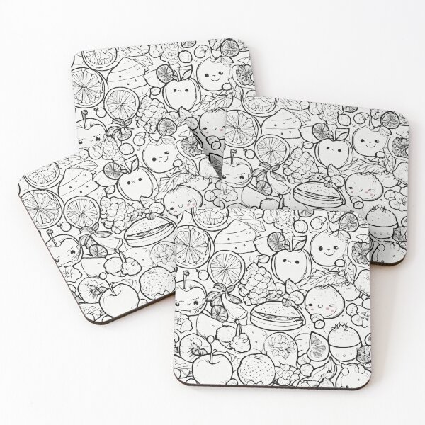 Item preview, Black and white food pattern designed and sold by DesignsbySimons.