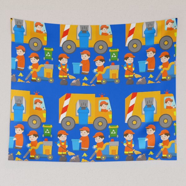 Item preview, Trash Truck with Street Cleaning Workers Dustcart designed and sold by samshirts.