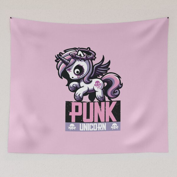 Aperçu de l'œuvre Licorne maudite punk créée et vendue par DineshArtShop.