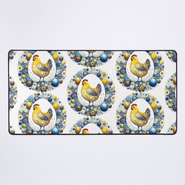 Item preview, Blue Haven, Yellow Hen: An Egg-Shaped Wonderland designed and sold by FOLK ART FUSION by heidiannemorris.