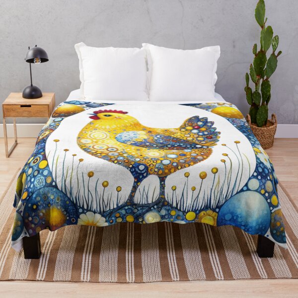 Item preview, Blue Haven, Yellow Hen: An Egg-Shaped Wonderland designed and sold by FOLK ART FUSION by heidiannemorris.