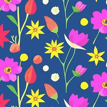 Artwork thumbnail, Simple Floral Pattern by Odetee