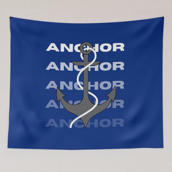 Item preview,  Anchor with rope and white gradient text designed and sold by coloryourwings.