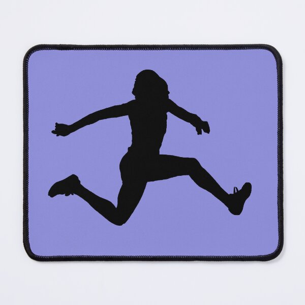 Item preview, Female triple jump on blue designed and sold by TheScraggyBeard.