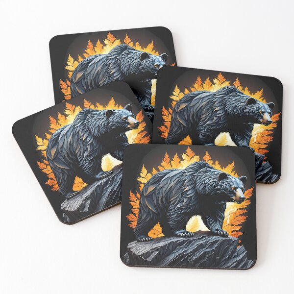 Item preview, Obsidian Bear Statue, Ai Generated Art  designed and sold by ACC .