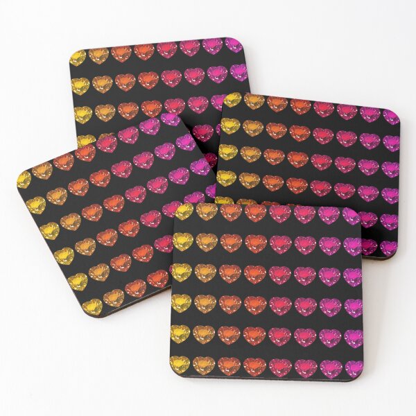 Item preview, Hearts in Purple, Red, Orange and Yellow designed and sold by DigitalGemArt.