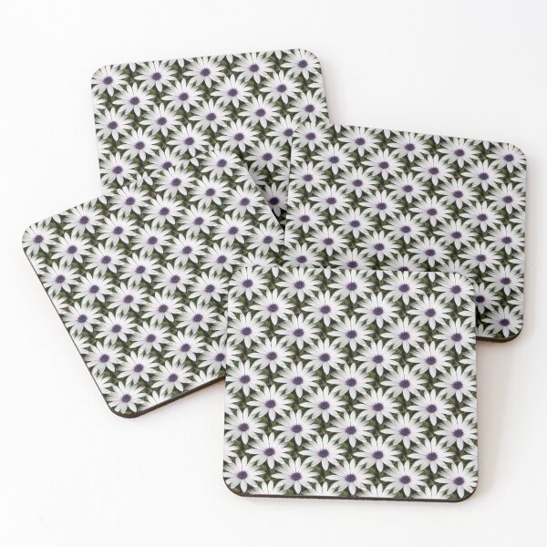 Item preview, White African Daisy Photograph Polka Dot Pattern designed and sold by taiche.