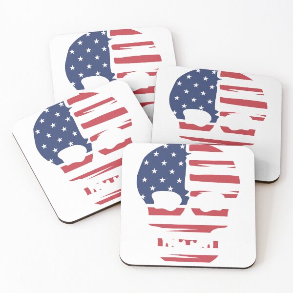 Item preview, American Skull Flag designed and sold by RecklessPrints.