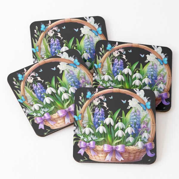 Item preview,  blooming snowdrops, hyacinths and spring flowers designed and sold by aipaint.