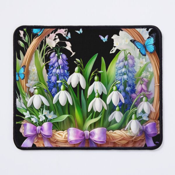 Item preview, blooming snowdrops, hyacinths and spring flowers designed and sold by aipaint.