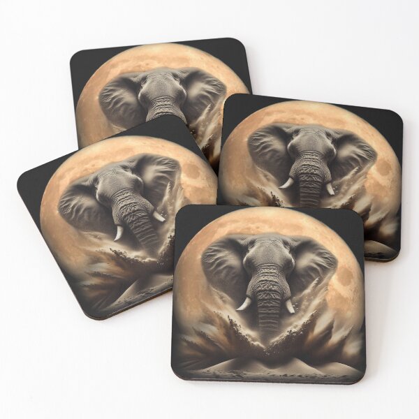 Item preview, AFRICAN  ELEPHANT IN MOON LIGHT  designed and sold by johnnyssandart.