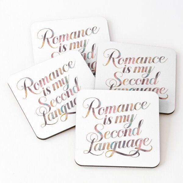 Item preview, A stunning, artistic typography design that spells out "Romance is My Second Language." designed and sold by artumbre.