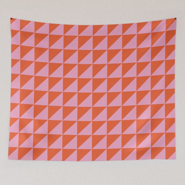 Item preview, Geometric Vintage Retro pink and red aesthetic pattern designed and sold by myrll.
