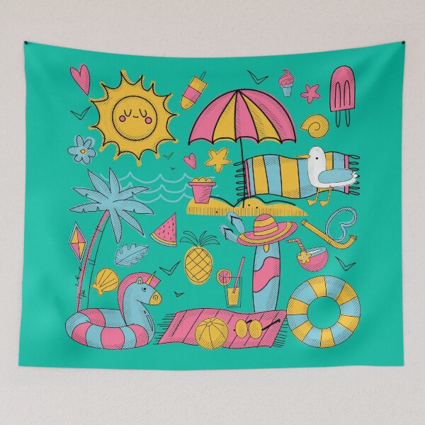 Item preview, Beach Day Kawaii Kids Mint designed and sold by susycosta.
