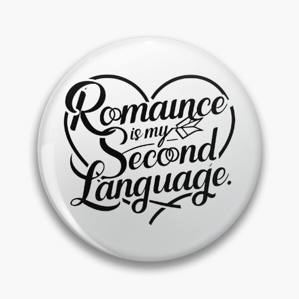 Item preview, A creative and artistic typography design featuring the phrase "Romance is My Second Language."  designed and sold by artumbre.