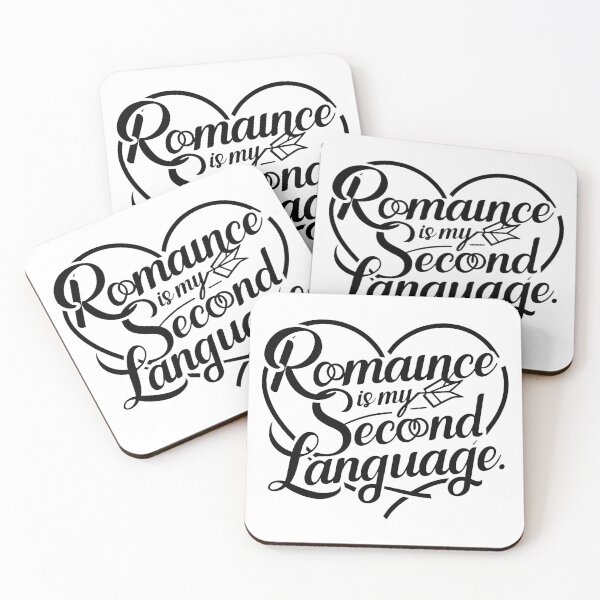 Item preview, A creative and artistic typography design featuring the phrase "Romance is My Second Language."  designed and sold by artumbre.