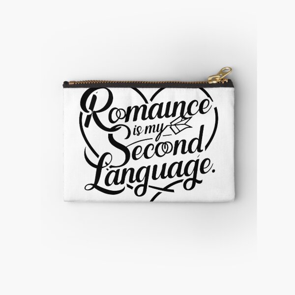 Item preview, A creative and artistic typography design featuring the phrase "Romance is My Second Language."  designed and sold by artumbre.