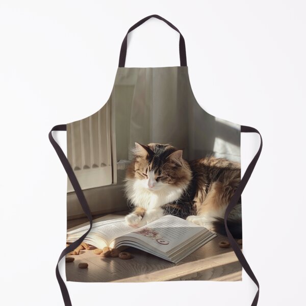 Item preview, cat reading a treats recipe book designed and sold by Kirollos9.