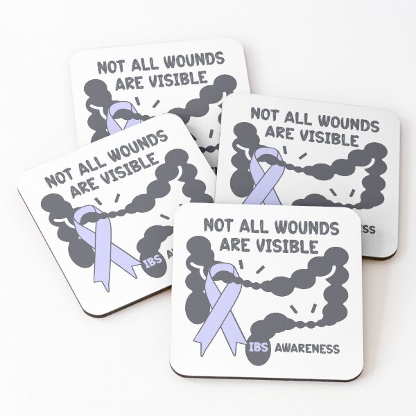 Item preview, IBS Not All Wounds Are Visible Irritable Bowel Syndrome Awareness Periwinkle Ribbon designed and sold by stylesip.