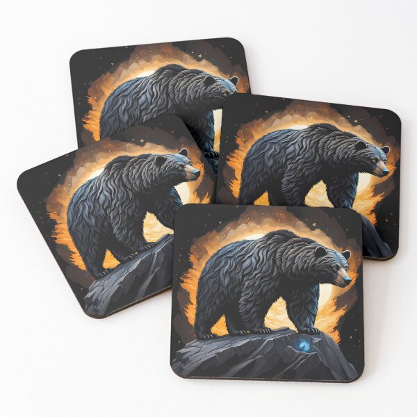 Item preview, Obsidian Bear Statue, Ai Generated Art  designed and sold by ACC .