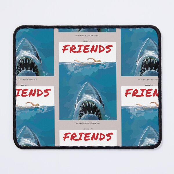 Item preview, "Friends - He's Just Misunderstood" Shark Drawing designed and sold by DrawnByMatt.