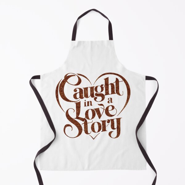 Item preview, A beautiful and creative typography design of "Caught in a Love Story." The letters are intricately crafted, with a romantic, swirling style.  designed and sold by artumbre.