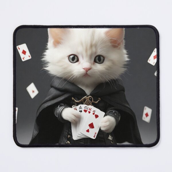 Item preview, Kitten Cat With Card Tricks designed and sold by ThralStore.