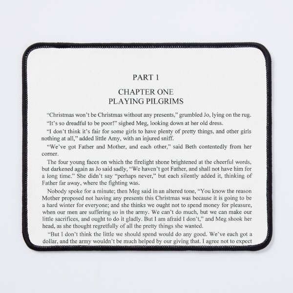 Item preview, First page of Louisa May Alcott's book Little Women designed and sold by LunaMothDesigns.