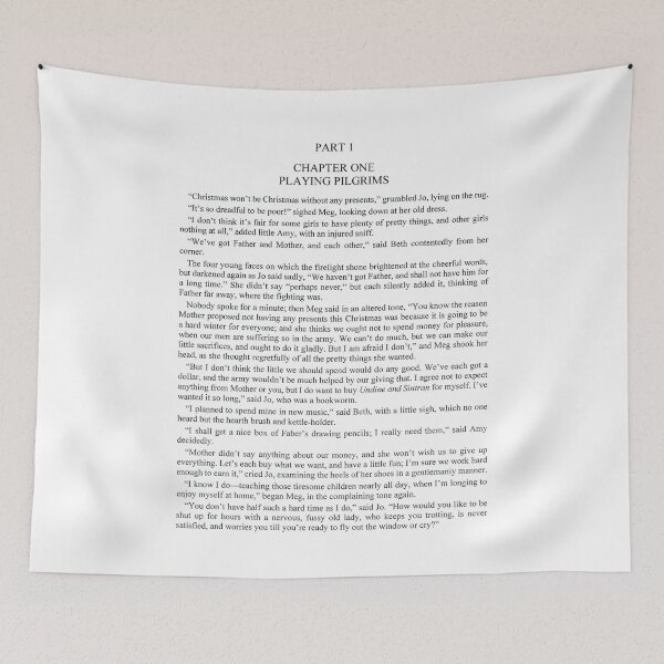 Item preview, First page of Louisa May Alcott's book Little Women designed and sold by LunaMothDesigns.