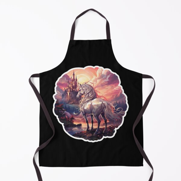 Item preview, Golden Majesty: White Horse and Castle Silhouette_2 designed and sold by BorczVisuals.