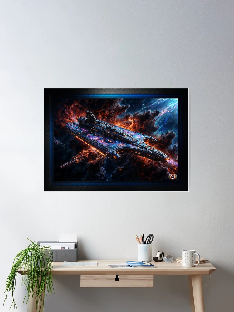The Ablimoth At The Battle Of Cornith III Captivating AI Concept Sci-Fi Art by Xzendor7 Room Decor Poster Art Print