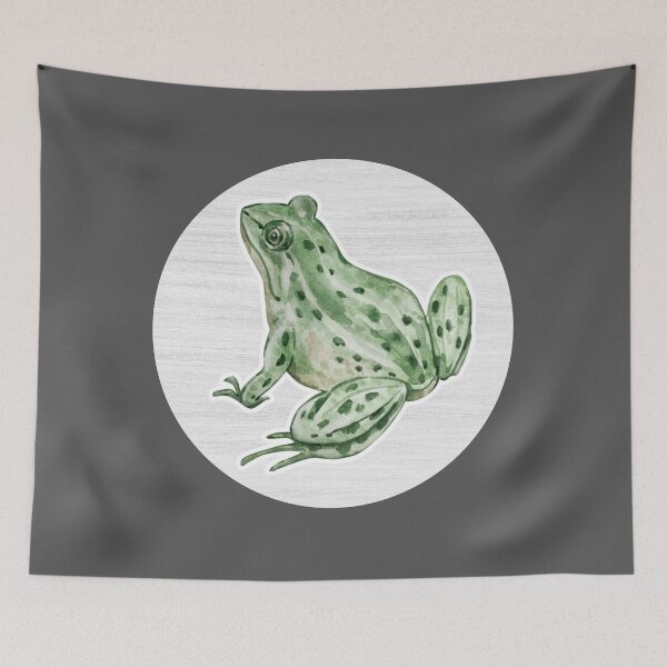 Item preview, Frog Watercolor Drawing designed and sold by LivingColorful.