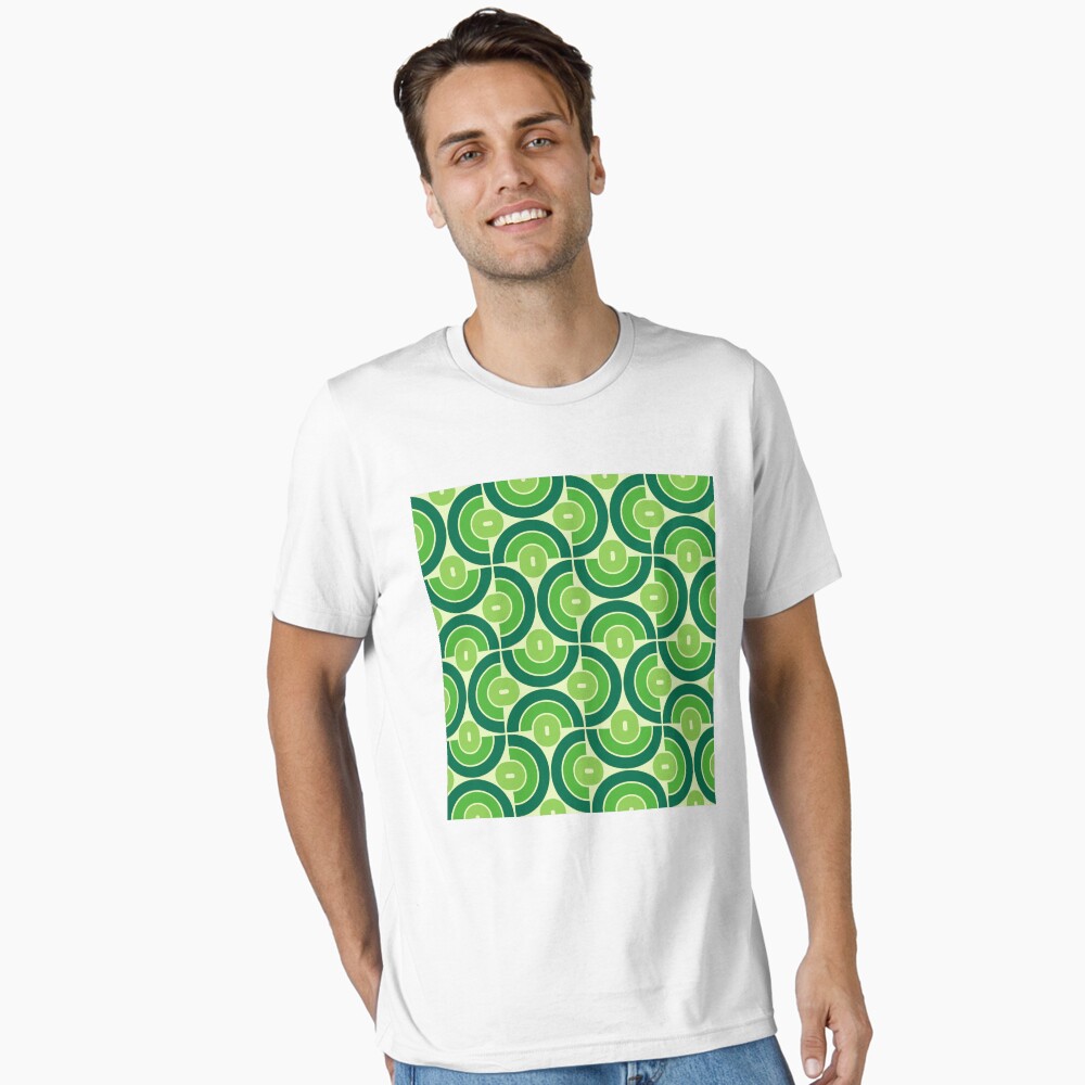 Retro 70s Mid Mod Geometric Pattern Scarf