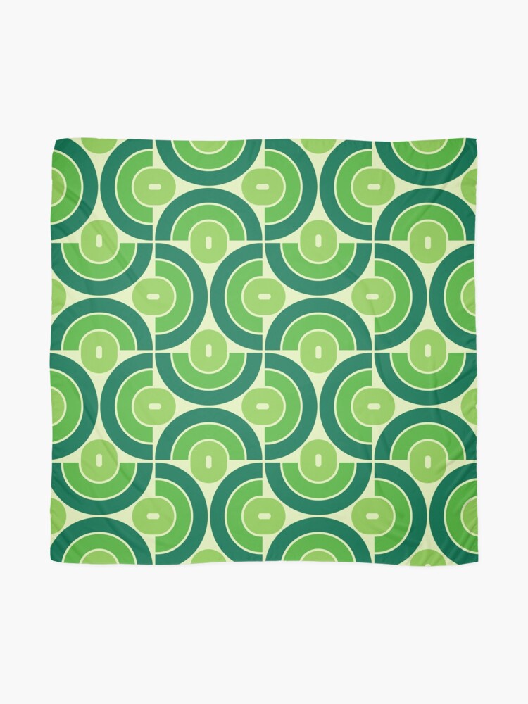 Retro 70s Mid Mod Geometric Pattern Scarf