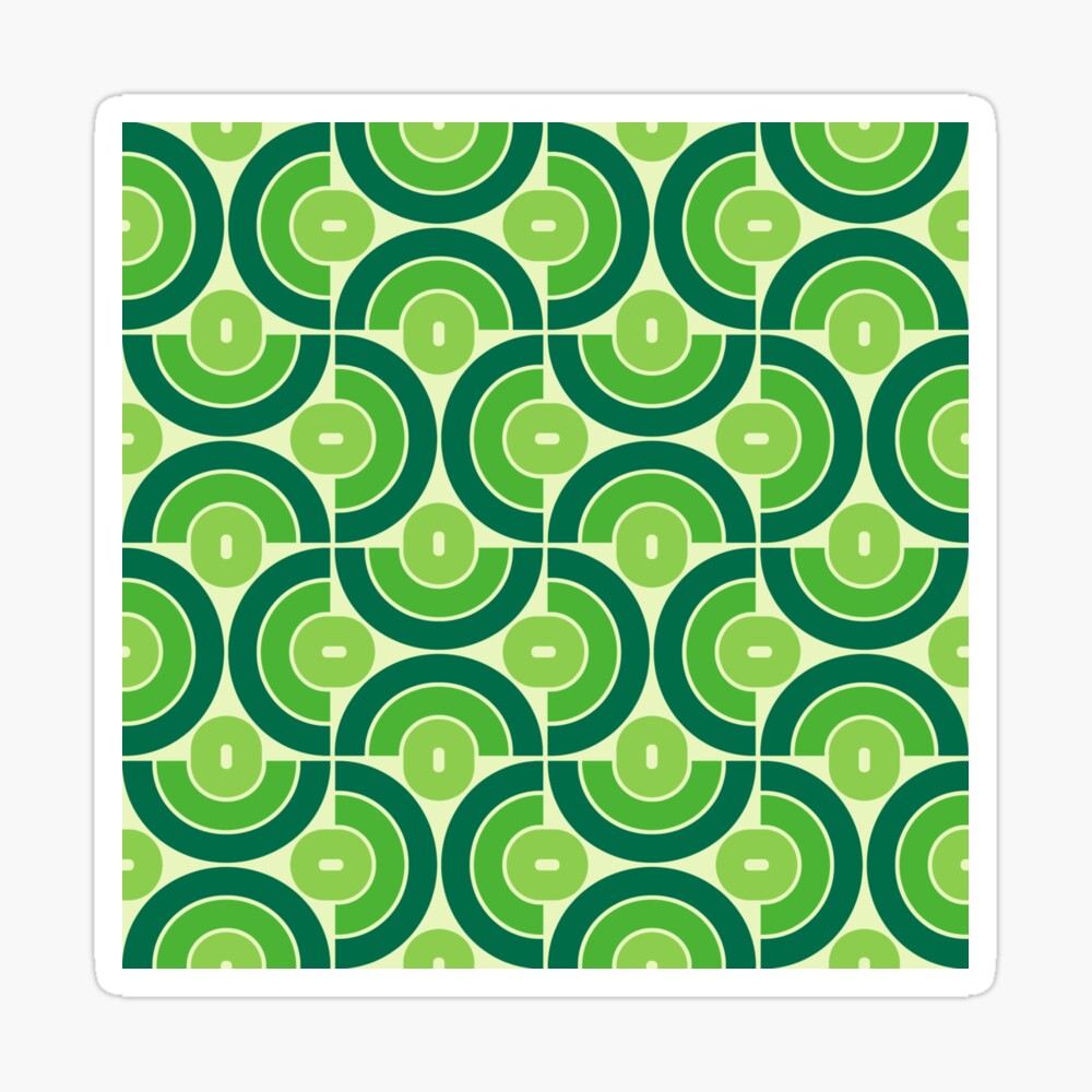 Retro 70s Mid Mod Geometric Pattern Scarf