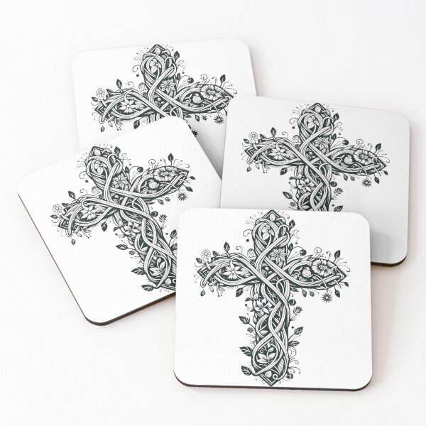 Item preview, Floral Cross 5 designed and sold by Faith Level Up.