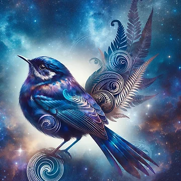 Artwork thumbnail, Title: Cosmic Feathers   by Sienna Hamilton-Katene