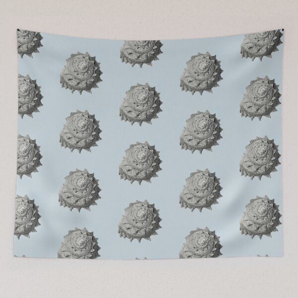Item preview, Vintage seashells illustration on blue background  designed and sold by helga-wigandt.