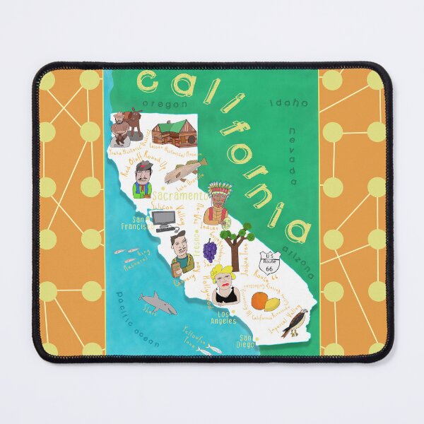 Item preview, California, The Golden State Illustrated Map By Artist Carla Daly designed and sold by Carla Daly.