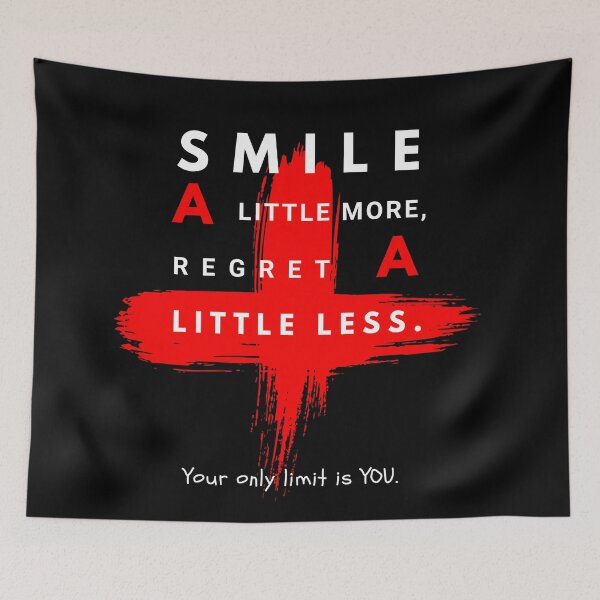 Item preview,  Smile a little more, regret a little less.Stay positive. designed and sold by attakorn.