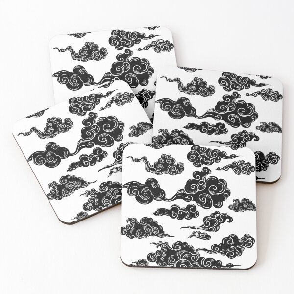 Item preview, Japanese nihonga style cloud pattern designed and sold by ArchitecturNest.