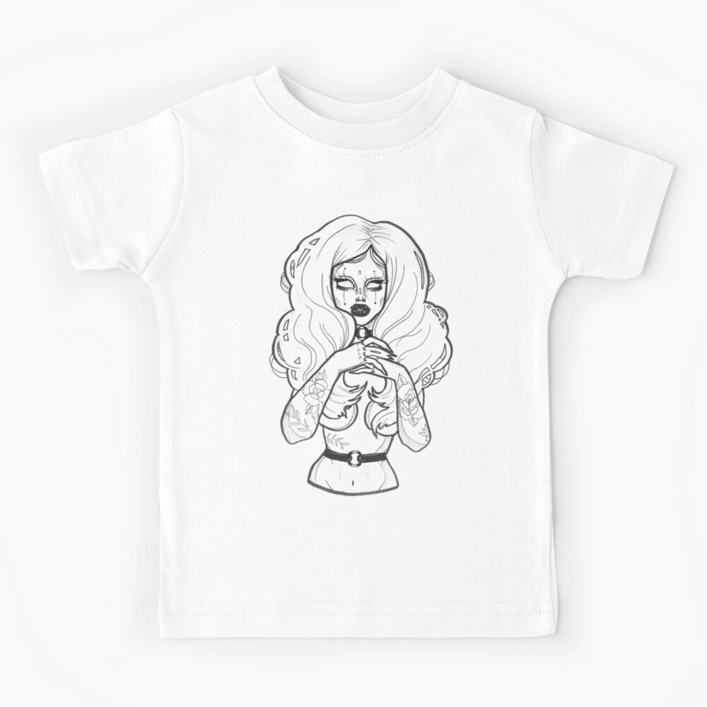 Tattoo Woman Kids T Shirt By Paulhousbey Redbubble - neon roblox tattoo t shirt