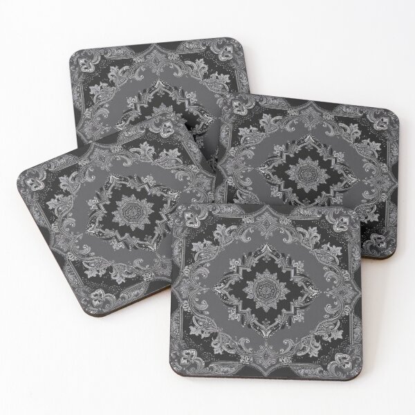 Item preview, RogerPattern - "Timeless Elegance: Black & Gray Bandana for Fashion & Home" designed and sold by RogerPattern.